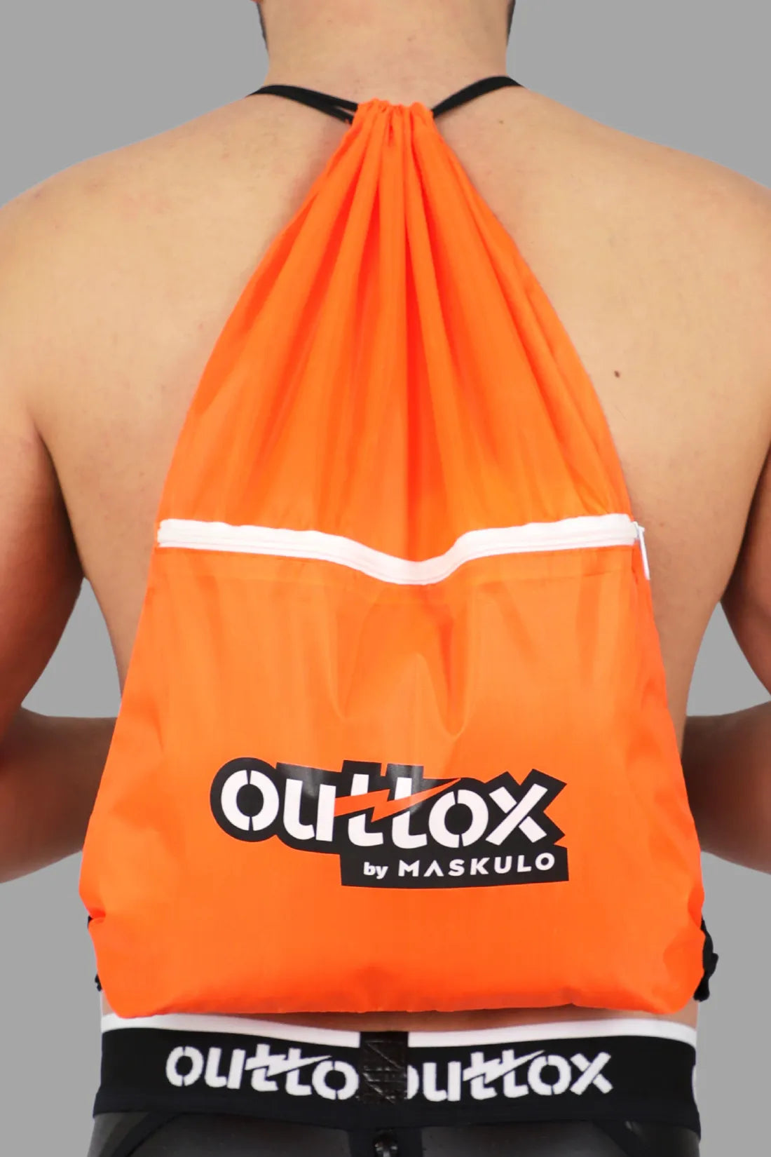 Outtox. Drawstring Bag. Orange