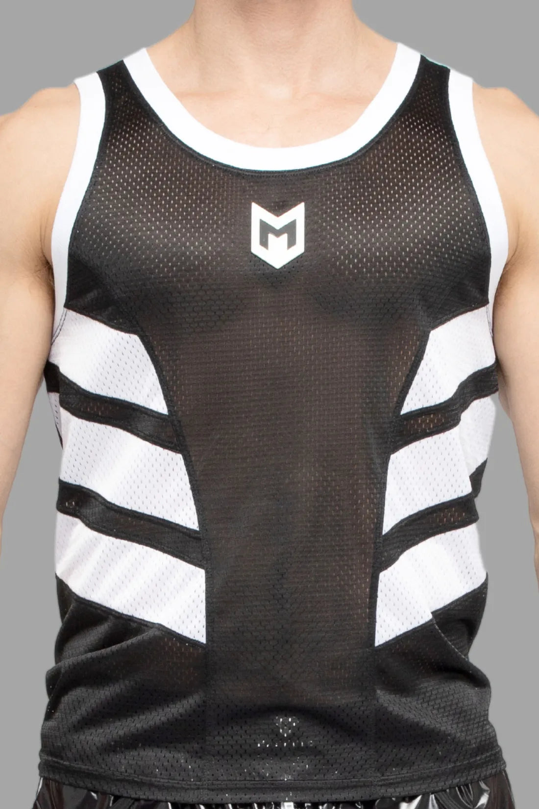 Skulla. Mesh Tank Top. Black and White