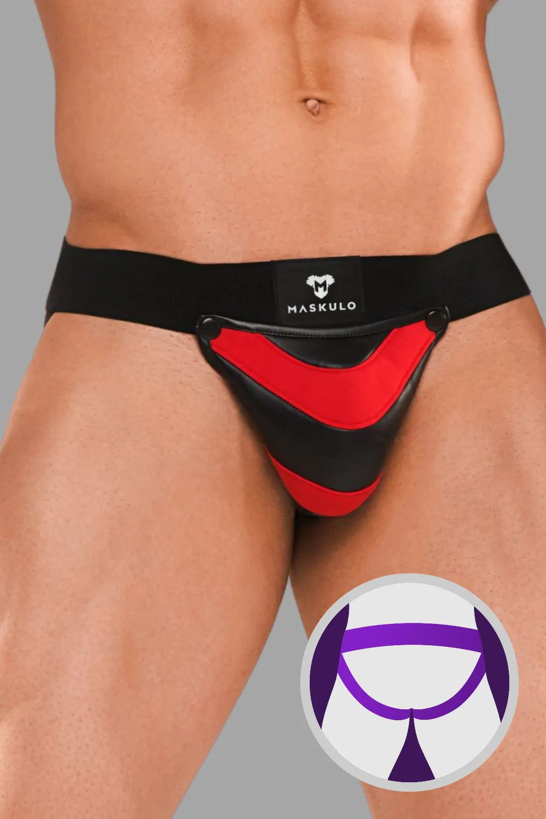 Armored Next. Men's Jock. Black and Red