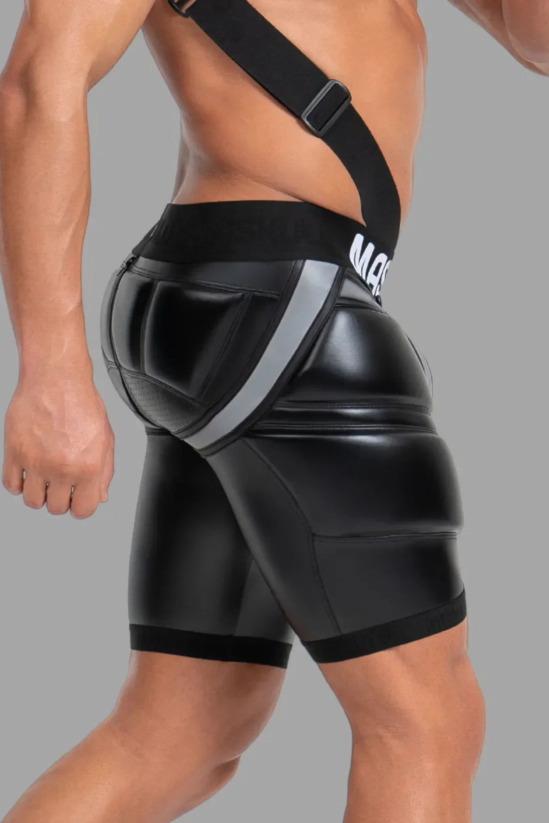 Cycling Shorts  S size. 'Big Bulge'. Black and Grey 'Reflective Light'