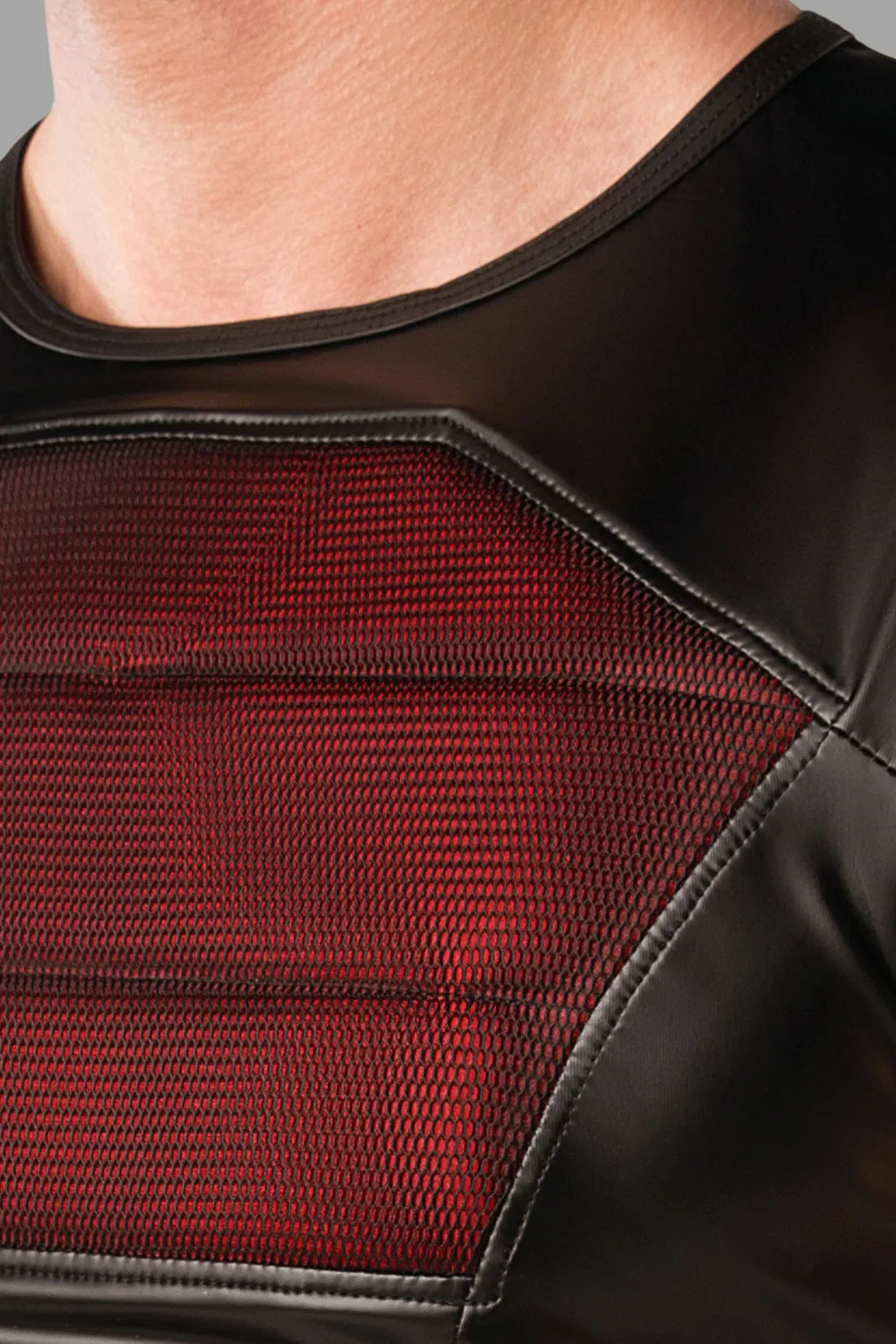 Armored. Color-Under. Men's Tank Top. Front Pads. Black and Red