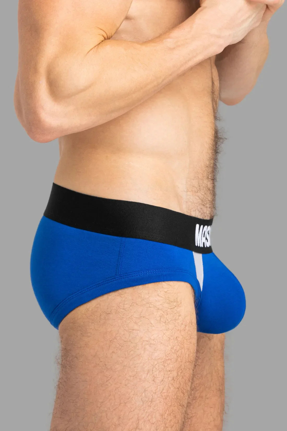 CAPTAIN-A Briefs with O-Inside-POUCH. Blue Royal and White