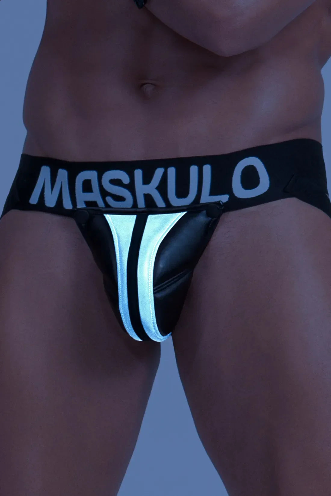 Jock 'Big Bulge'. Black and Grey 'Reflective Light'