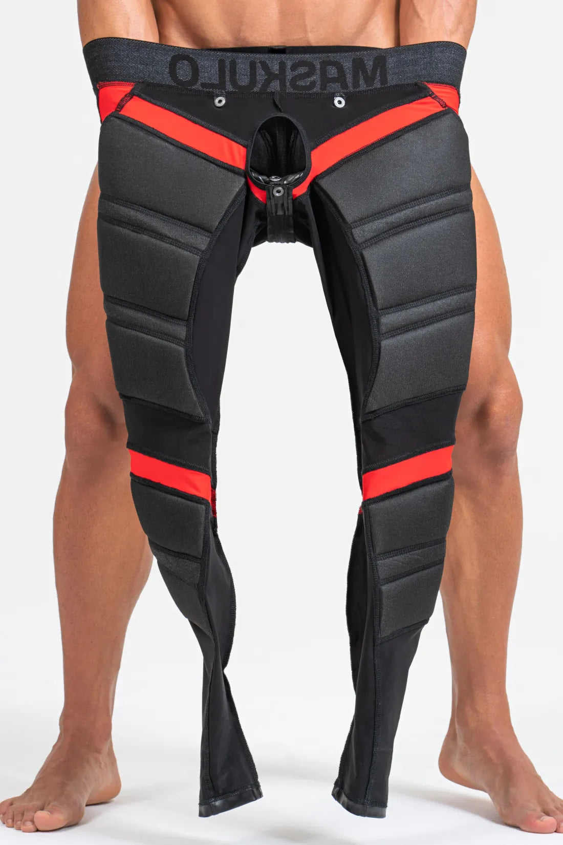 Leggings 'Big Bulge'. Black and Red