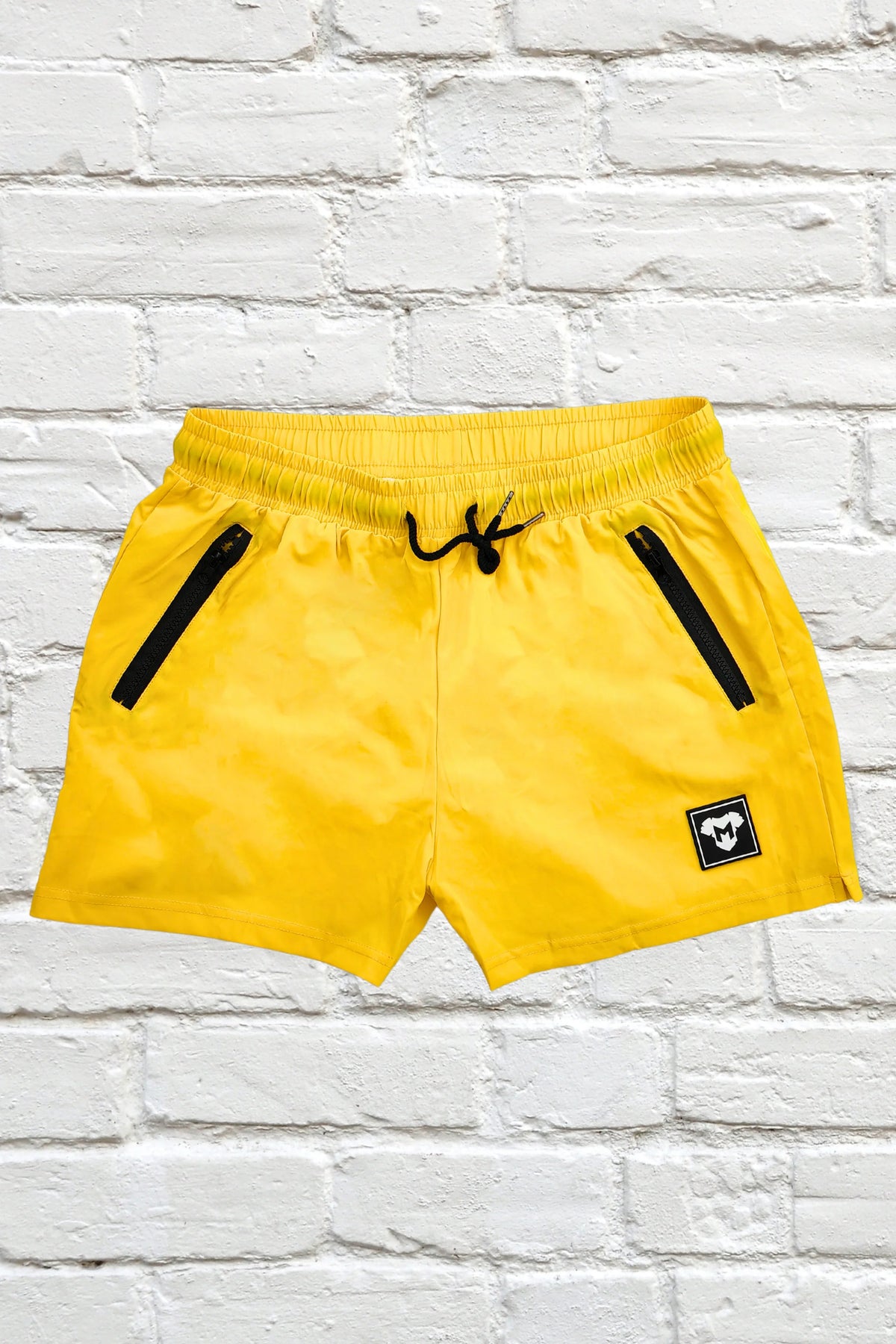 Jedd Synther Soft Shorts with Zip Pockets. Yellow Lemon