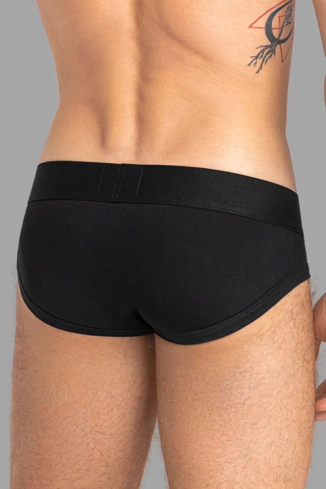 ARMOR Briefs with ART - X effect. Black and Orange - MBR144 - Y3 - Maskulo US NY FL