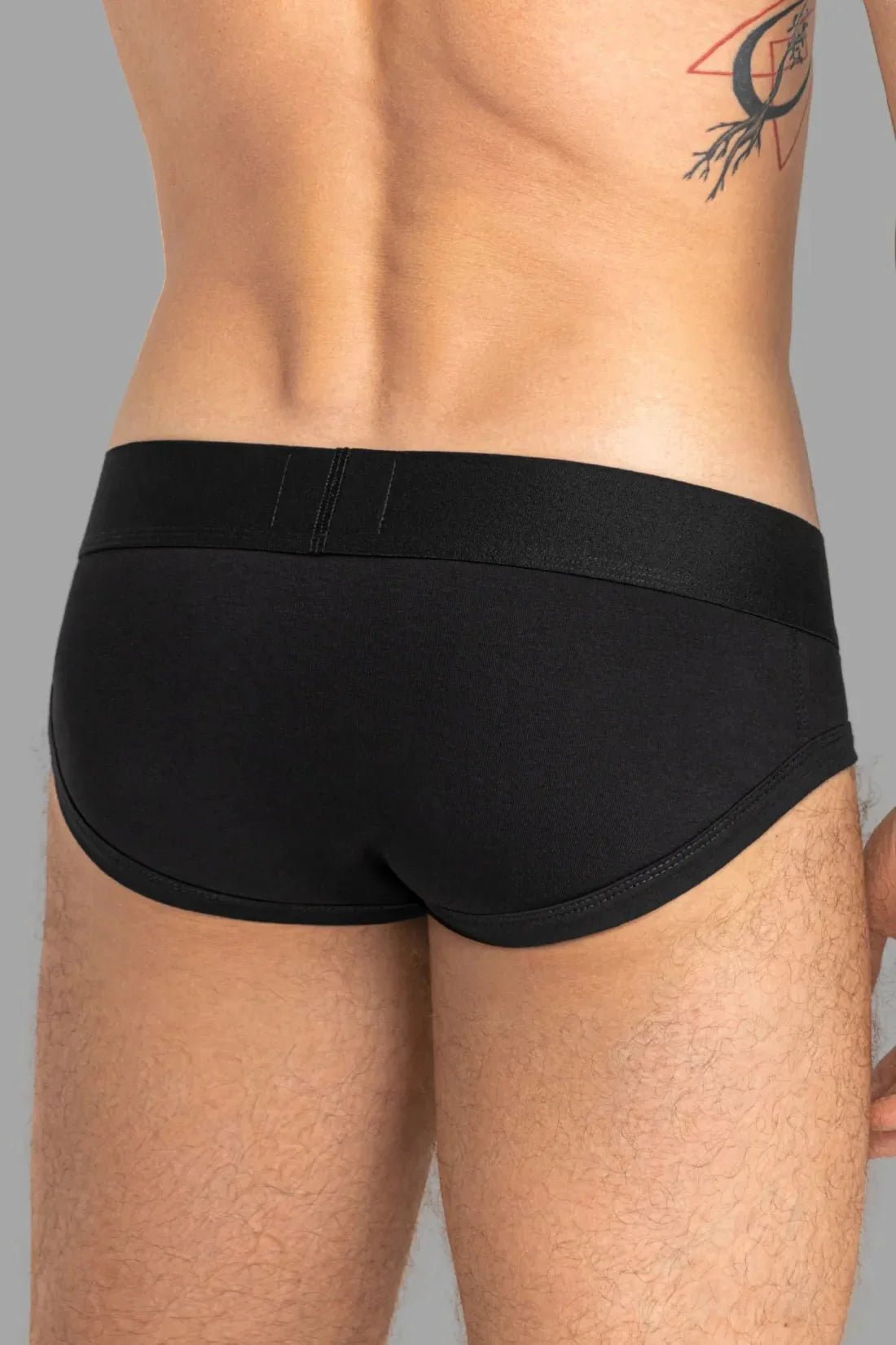 ARMOR Briefs with ART - X effect. Black and White - MBR146 - Y2 - Maskulo US NY FL