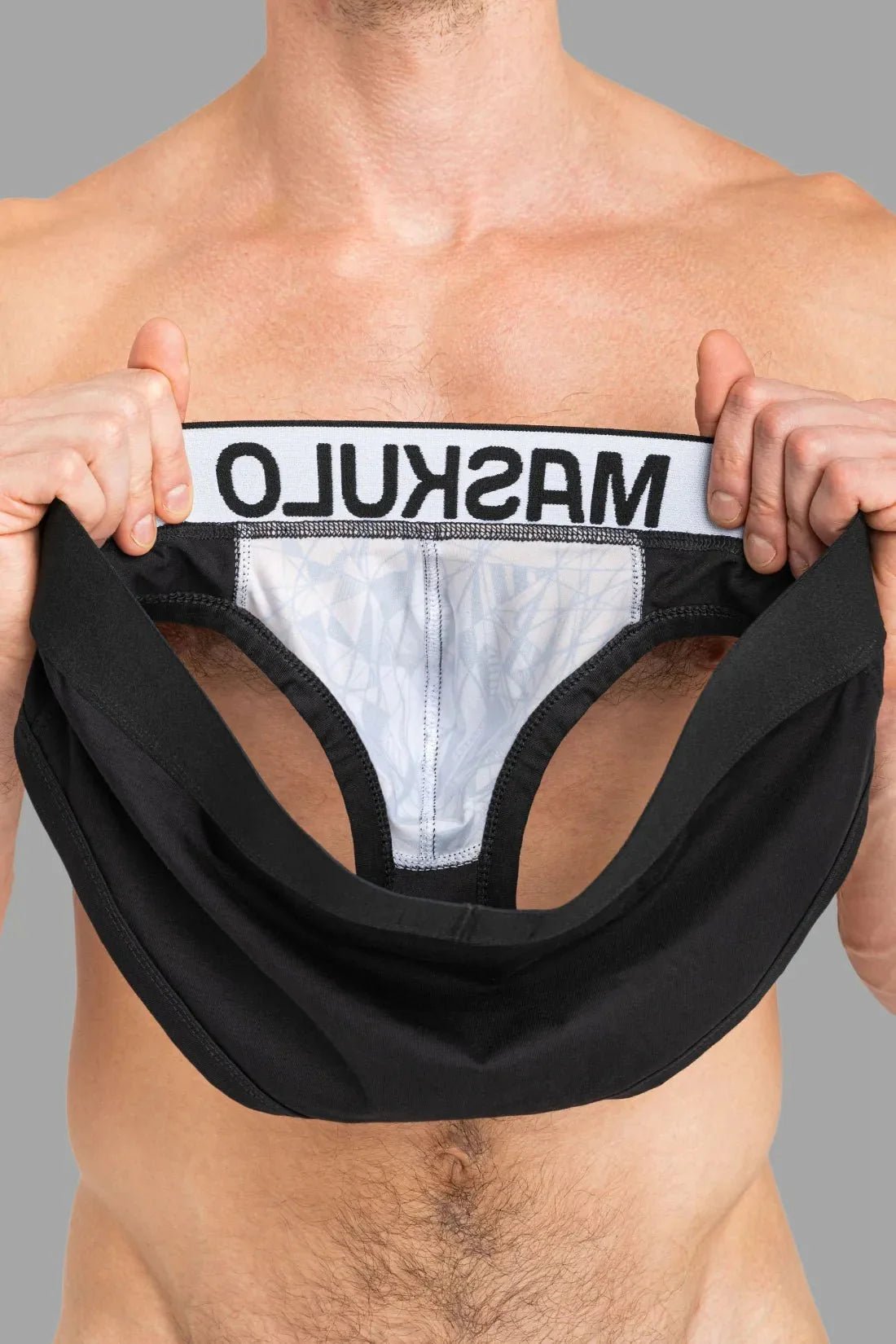 ARMOR Briefs with ART - X effect. Black and White - MBR146 - Y2 - Maskulo US NY FL