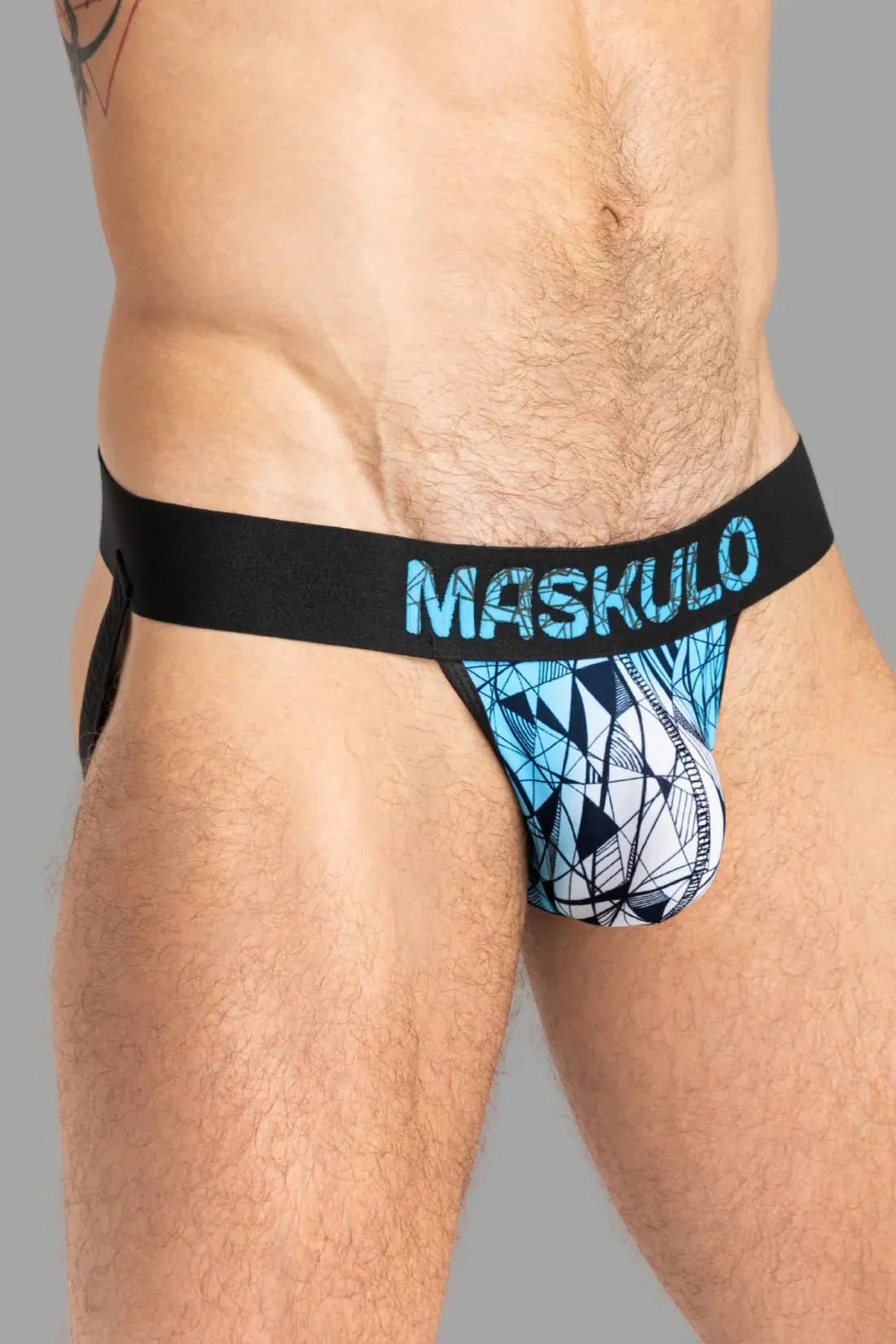 ARMOR Jock with ART - X effect. Black and Blue - MJS156 - Y2 - Maskulo US NY FL