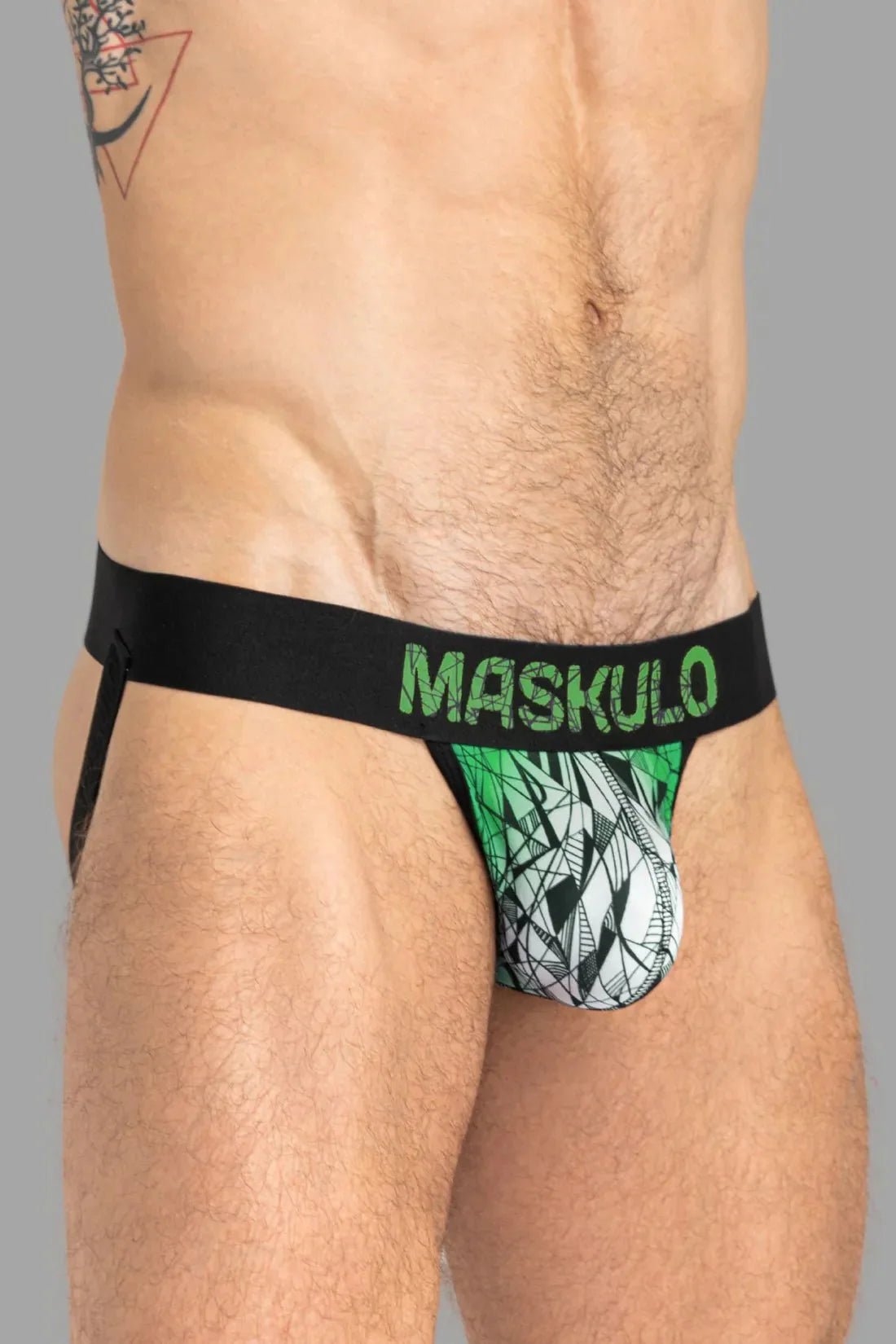 ARMOR Jock with ART - X effect. Black and Green - MJS157 - Y2 - Maskulo US NY FL