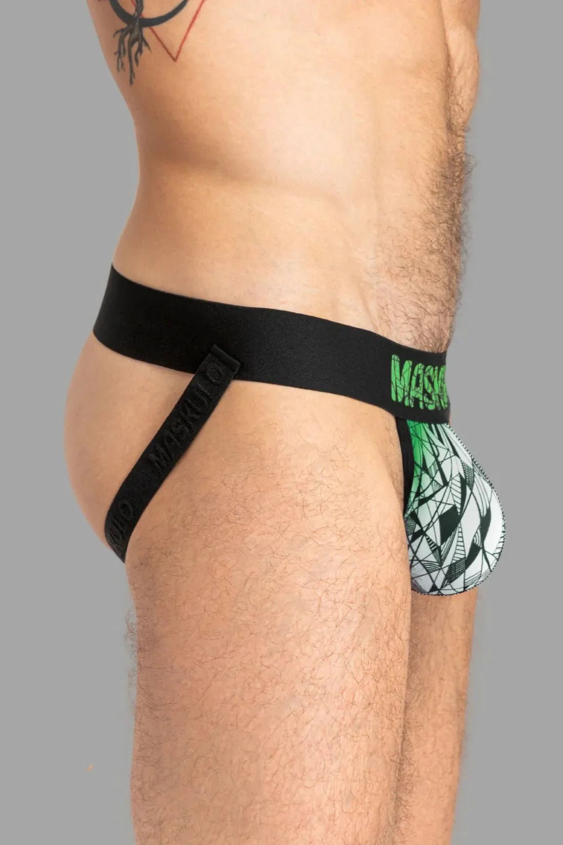 ARMOR Jock with ART - X effect. Black and Green - MJS157 - Y2 - Maskulo US NY FL
