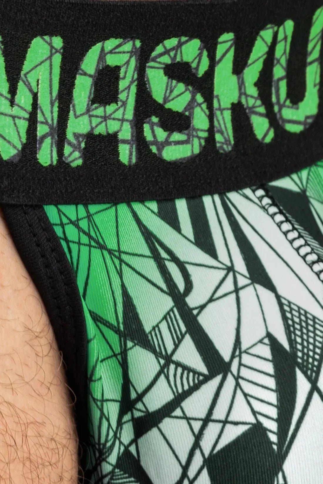 ARMOR Jock with ART - X effect. Black and Green - MJS157 - Y2 - Maskulo US NY FL
