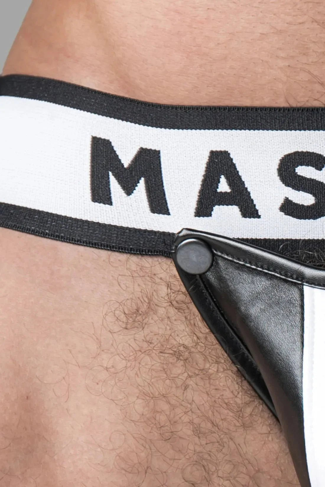 Armored. Men's Jock. Detachable Codpiece. White and Black - MJS120-Y1 - Maskulo US NY FL