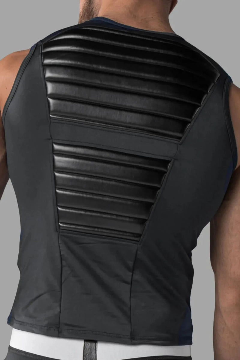 Armored. Men's Tank Top. Spandex. Front Pads. Black - MTP107 - Y1 - Maskulo US NY FL
