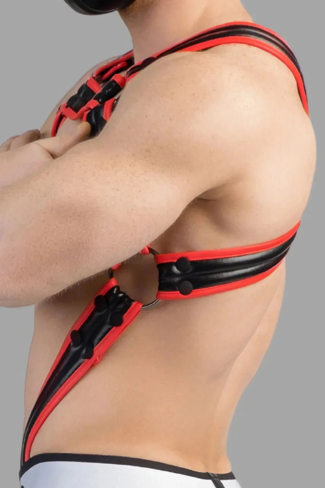 Armored Next. Body Harness. Black and Red - MHR109 - Y4 - Maskulo US NY FL