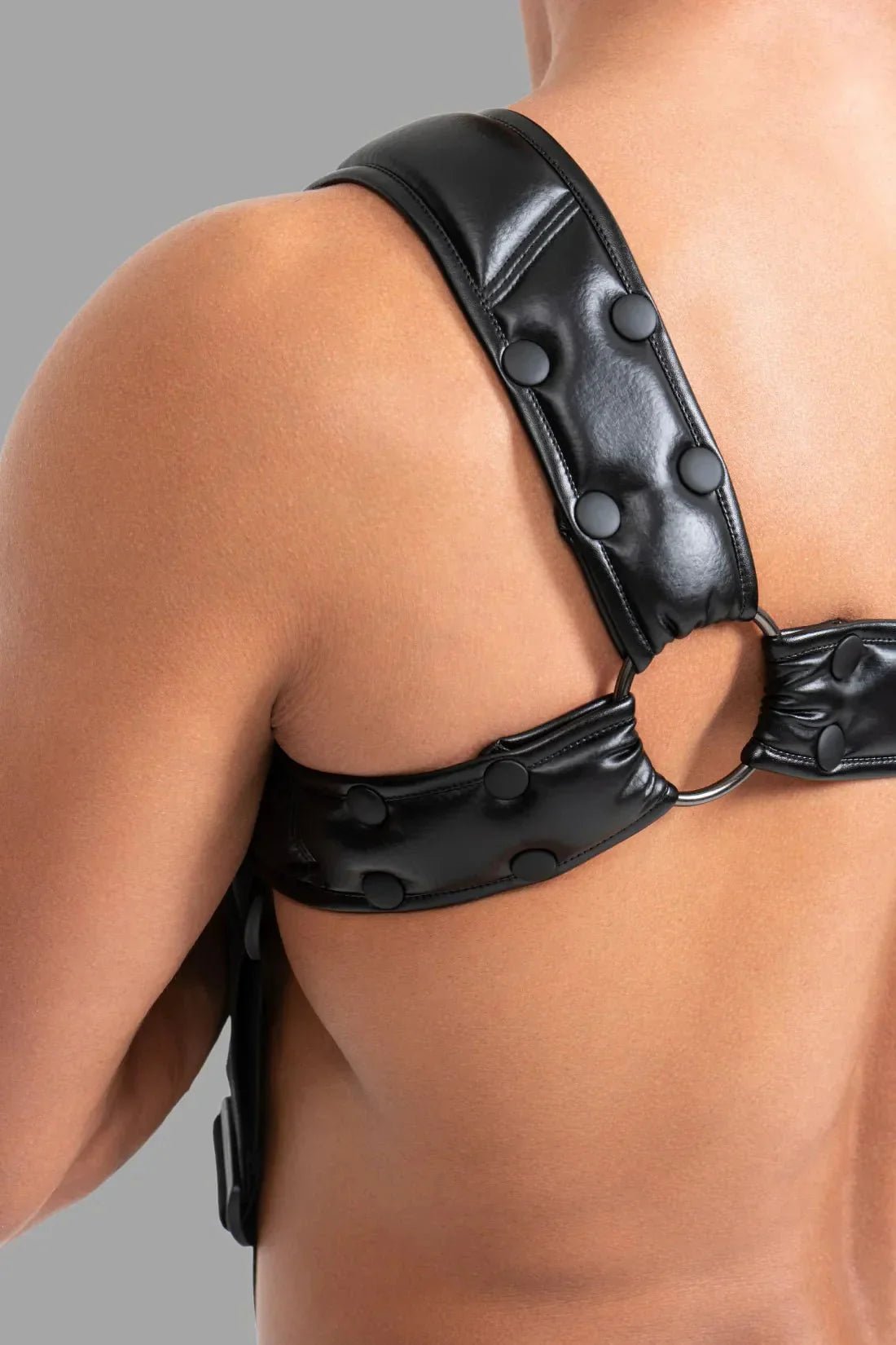 Body Harness with Push - up Effect. Black and Red - MHR119 - Y5 - Maskulo US NY FL