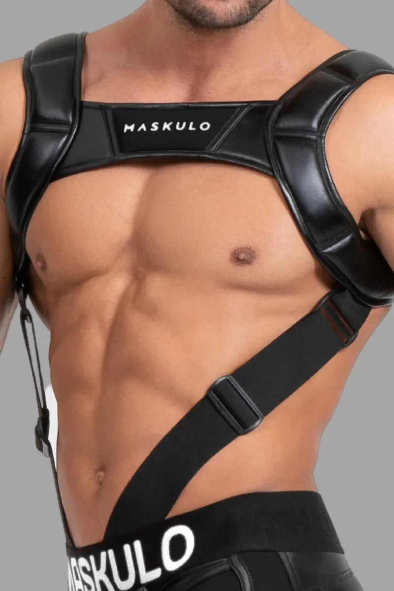 Body Harness with Push - up Effect. Black - MHR121 - Y5 - Maskulo US NY FL