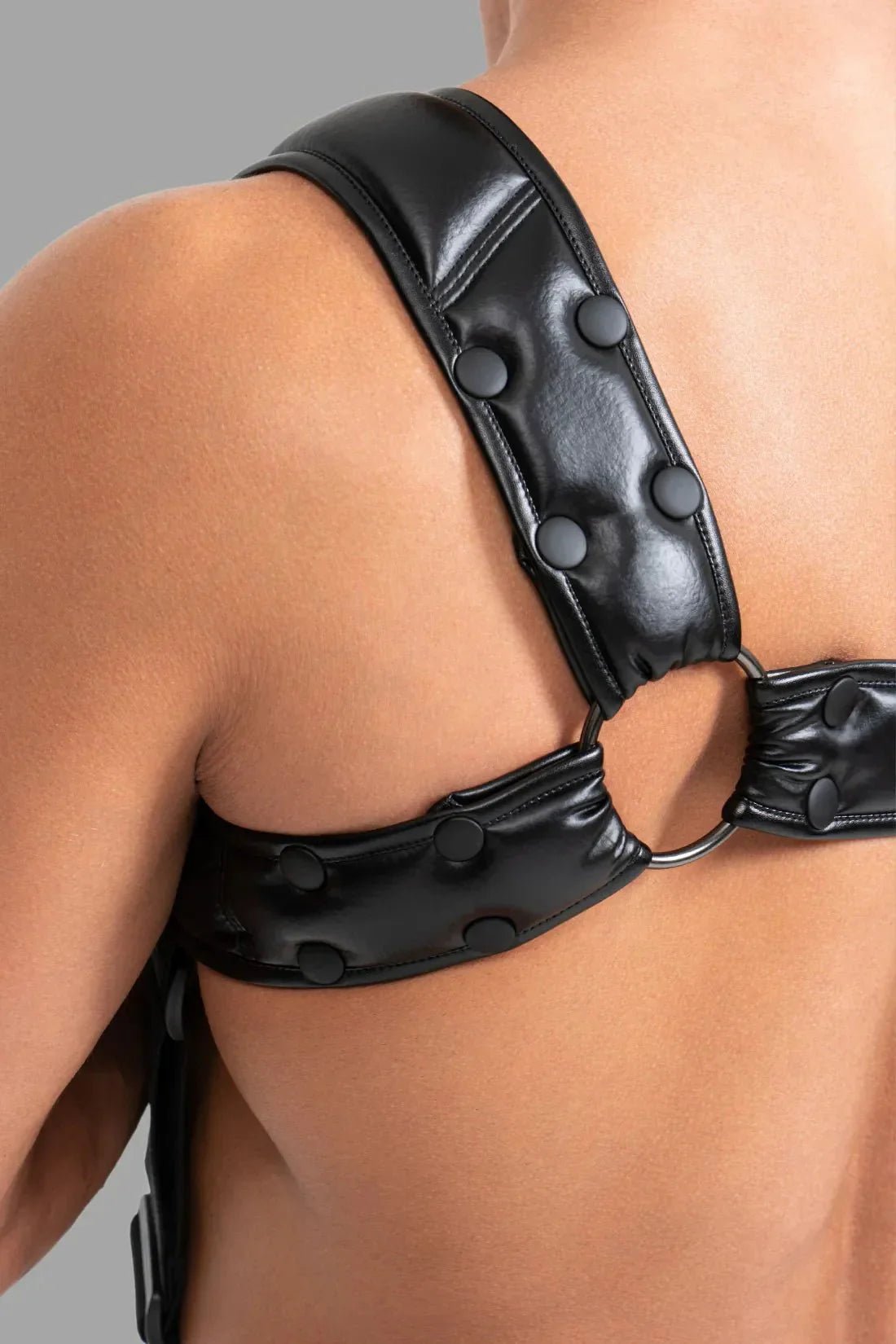 Body Harness with Push - up Effect. XXL size. Black and White - MHR120 - Y5 - Maskulo US NY FL