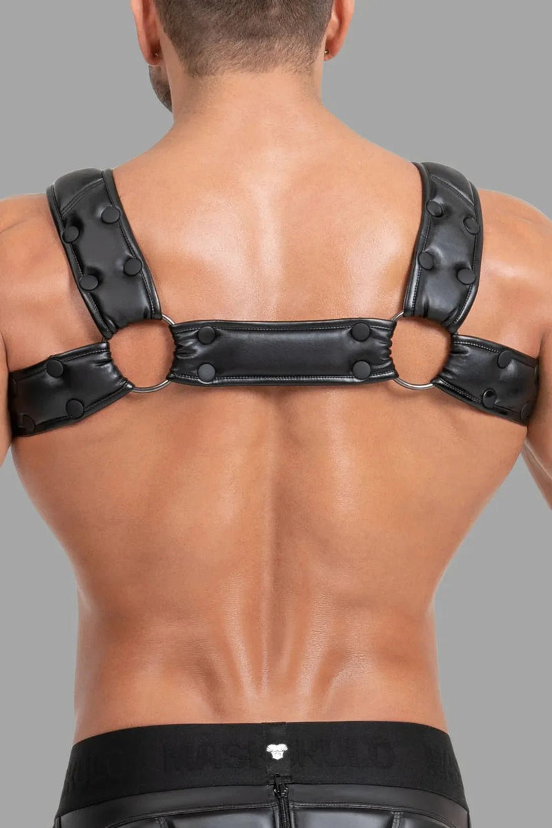 Body Harness with Push - up Effect. XXL size. Black and White - MHR120 - Y5 - Maskulo US NY FL