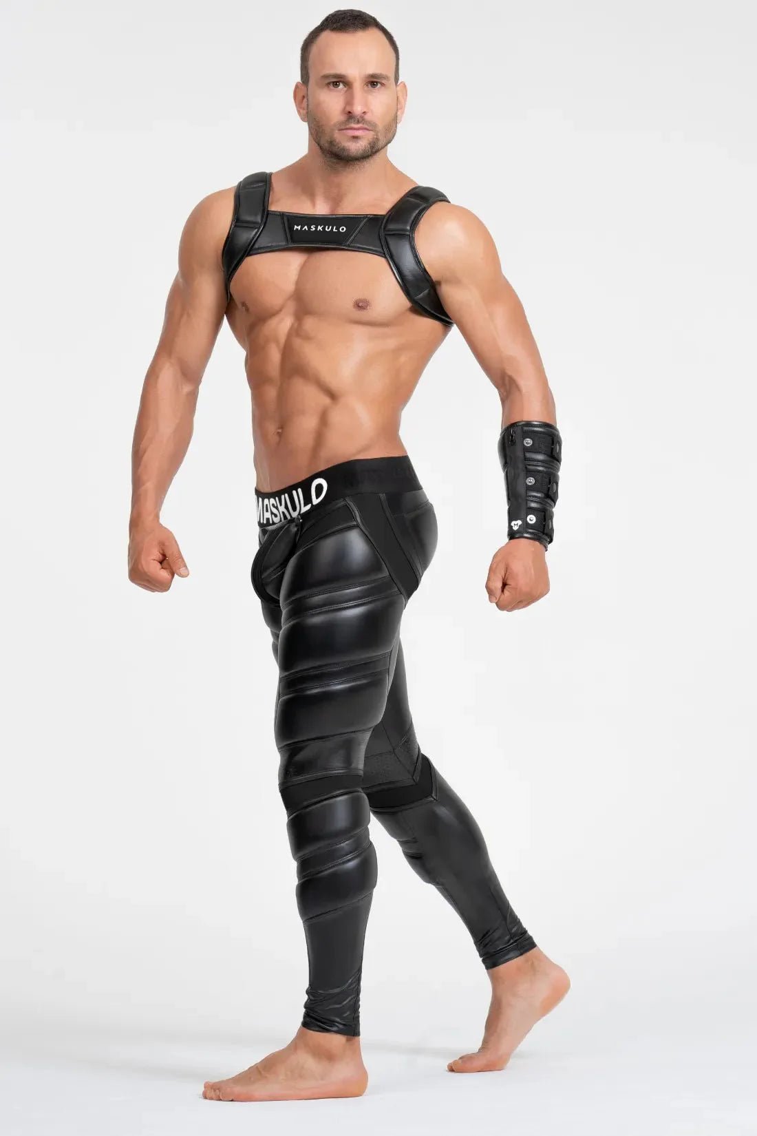 Bulldog Harness with 3D Logo. Black - MHR118 - Y5 - Maskulo US NY FL