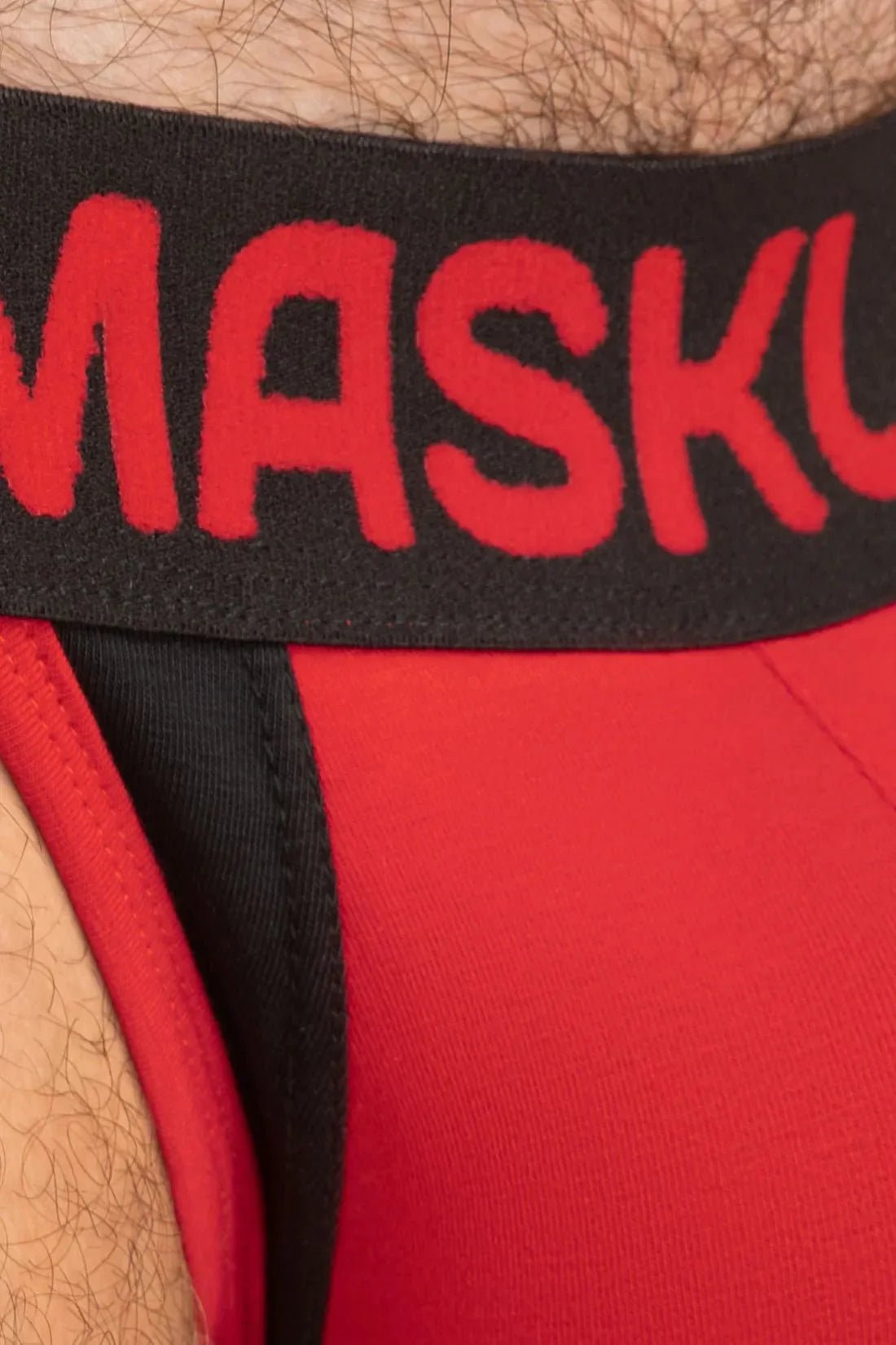 Captain - A Jock O - INSIDE - POUCH. Red and Black - MJS154 - Y3 - Maskulo US NY FL