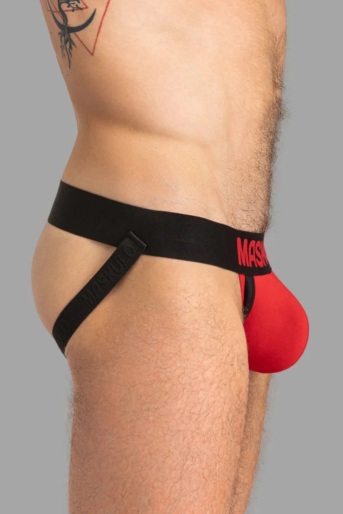 Captain - A Jock O - INSIDE - POUCH. Red and Black - MJS154 - Y3 - Maskulo US NY FL