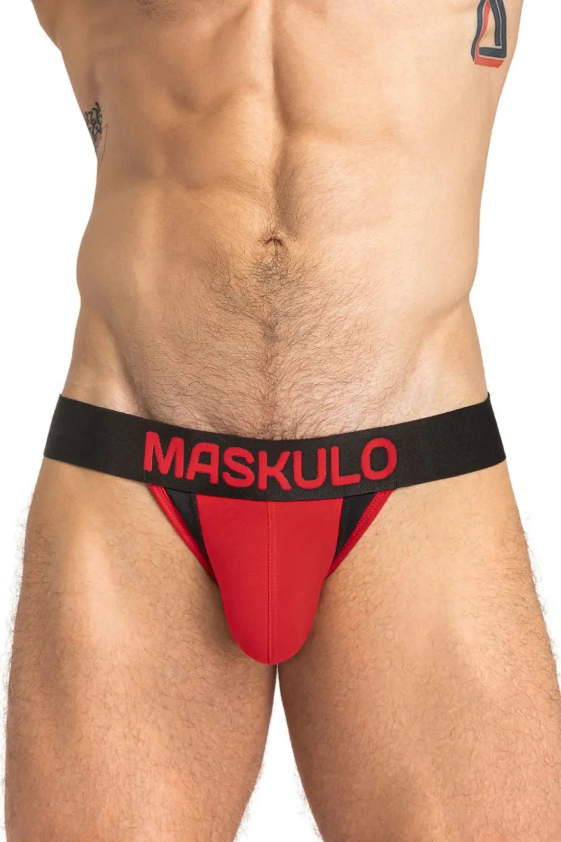Captain - A Jock O - INSIDE - POUCH. Red and Black - MJS154 - Y3 - Maskulo US NY FL
