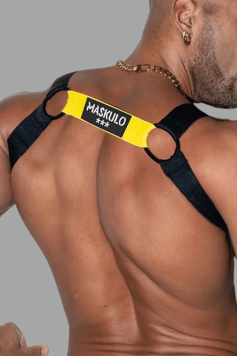 Conrad Tropix. Elastic Bulldog Harness. Yellow - MHR211 - Y1 - Maskulo US NY FL