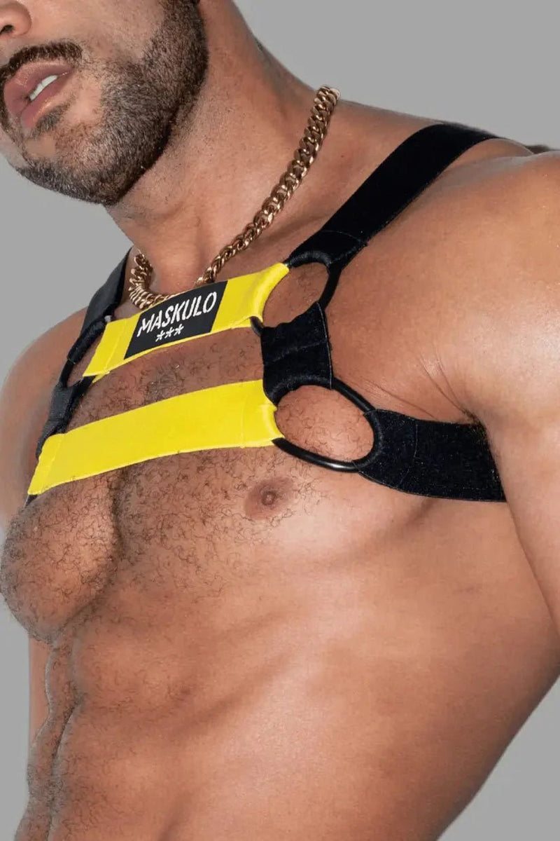 Conrad Tropix. Elastic Bulldog Harness. Yellow - MHR211 - Y1 - Maskulo US NY FL