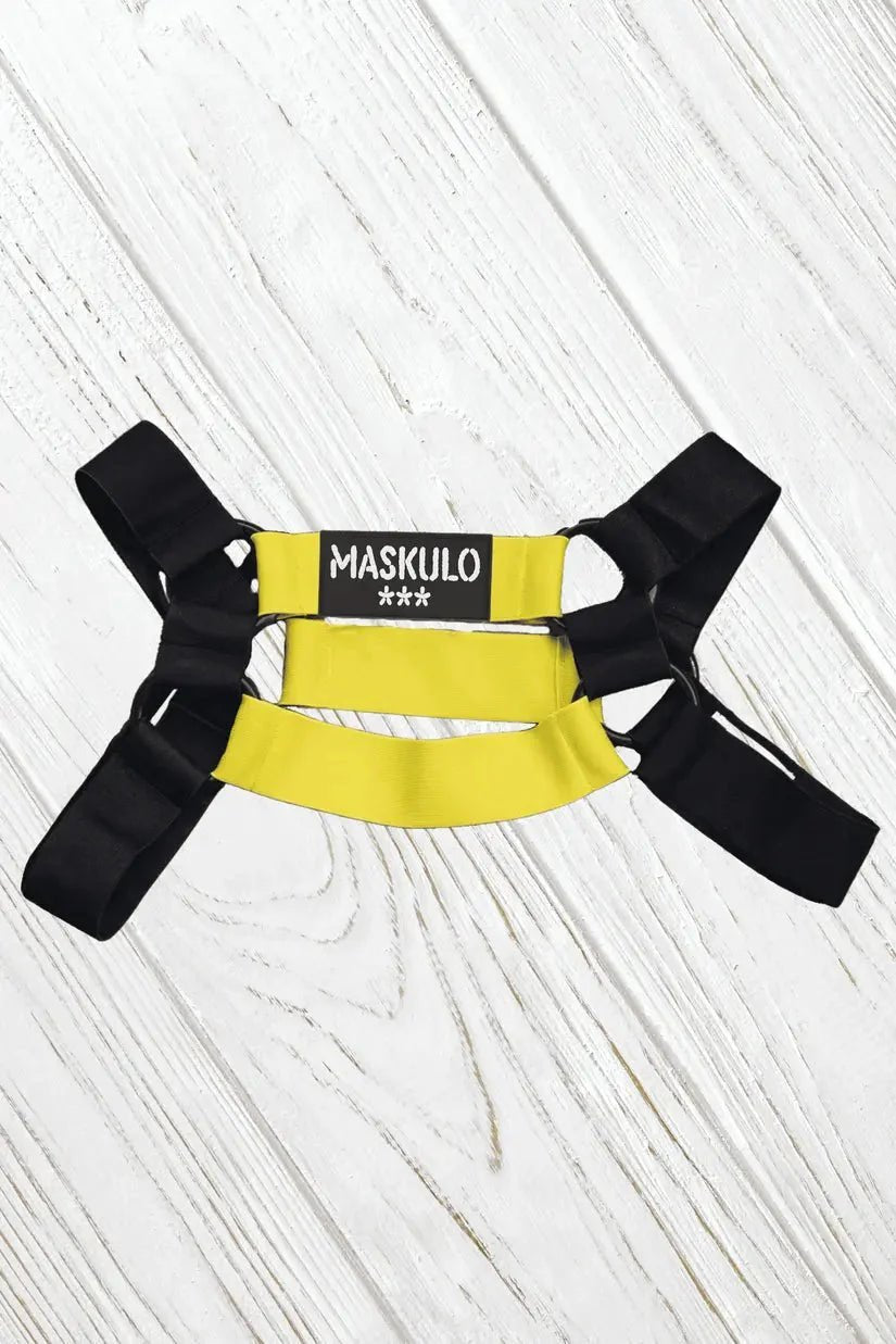 Conrad Tropix. Elastic Bulldog Harness. Yellow - MHR211 - Y1 - Maskulo US NY FL