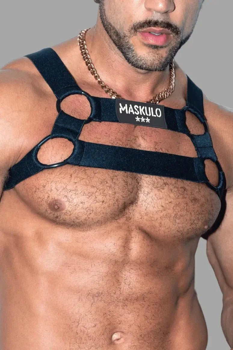 Dean Tropix. Elastic Bulldog Harness. Black - MHR210 - Y1 - Maskulo US NY FL