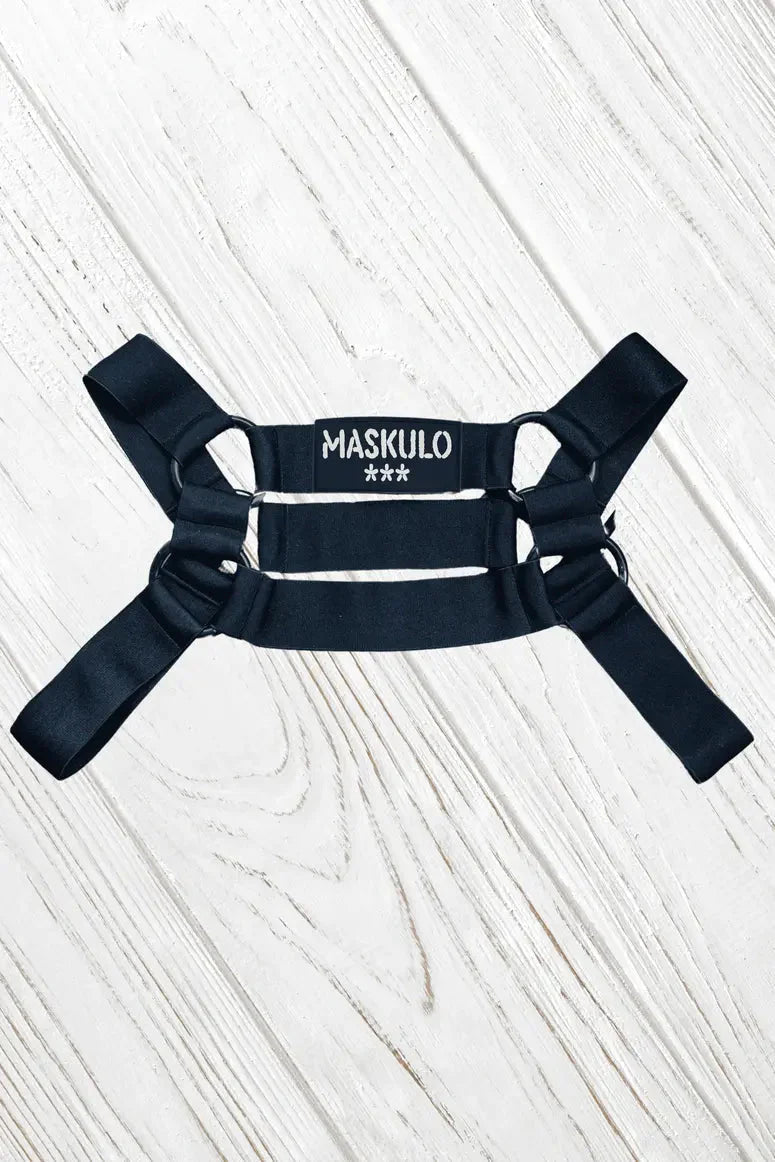 Dean Tropix. Elastic Bulldog Harness. Black - MHR210 - Y1 - Maskulo US NY FL