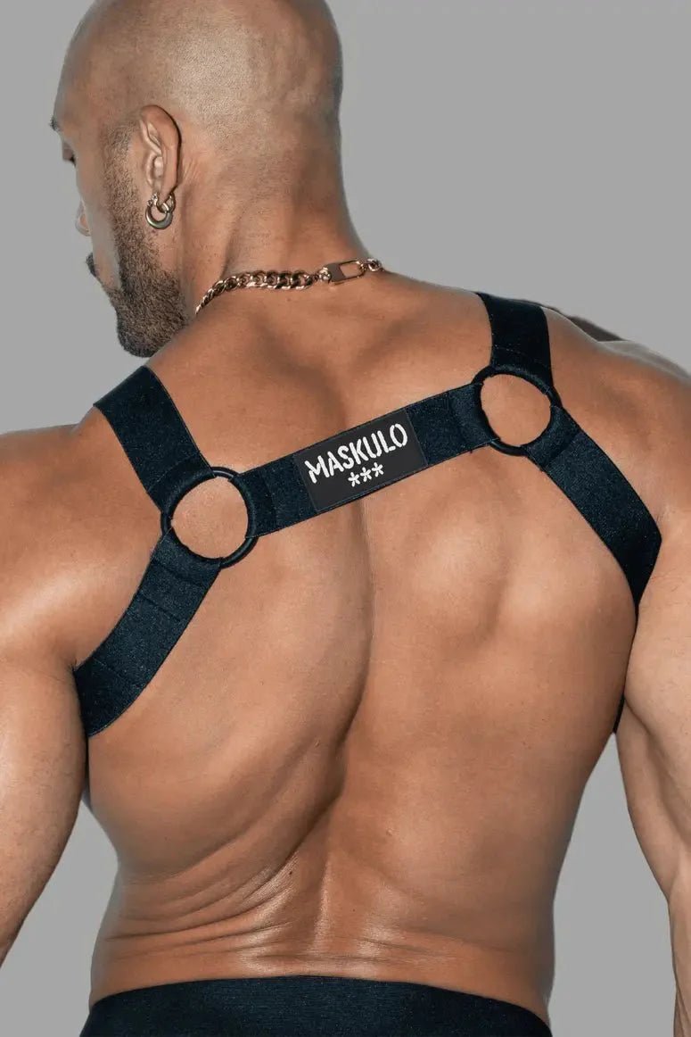 Dean Tropix. Elastic Bulldog Harness. Black - MHR210 - Y1 - Maskulo US NY FL