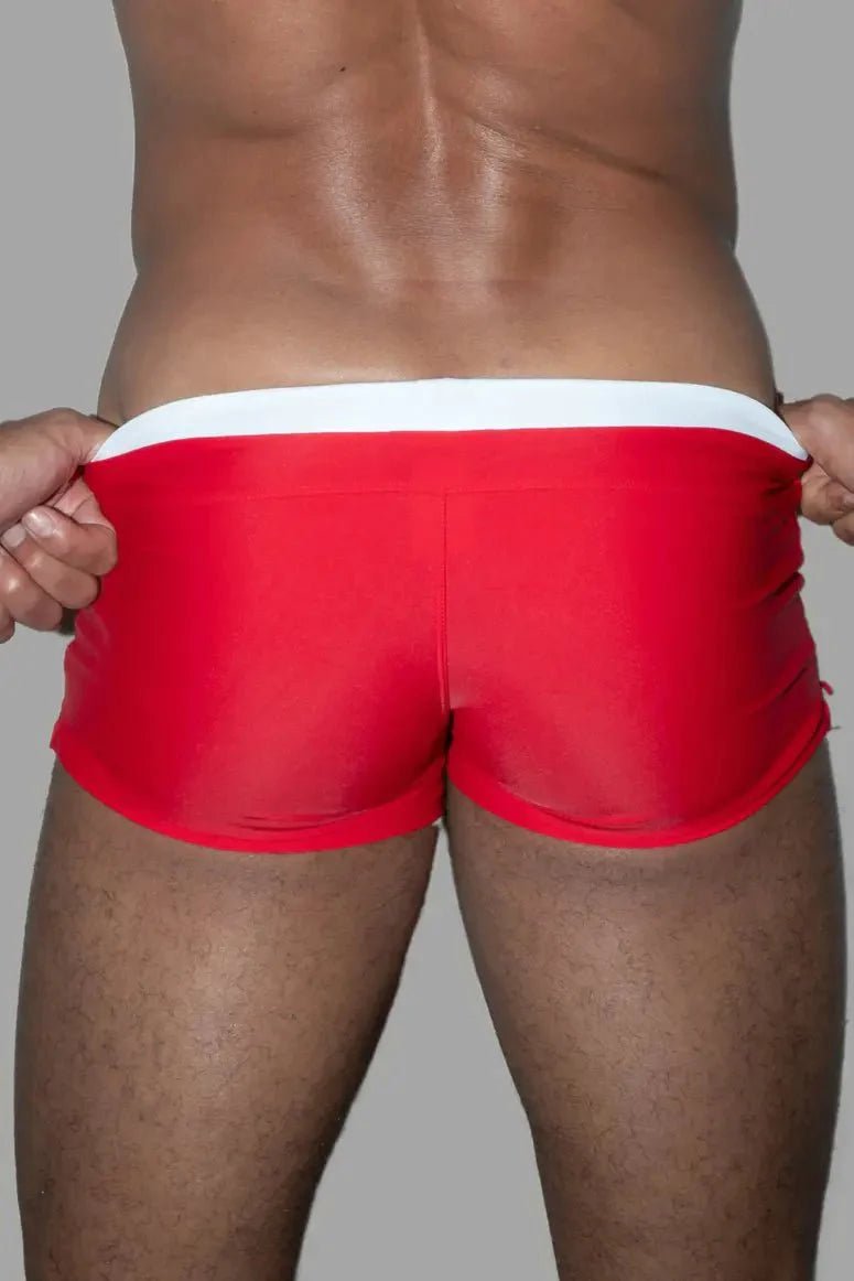 Derek Chase. Club Shorts with Pocket. Red + White - MSH259 - Y2 - Maskulo US NY FL
