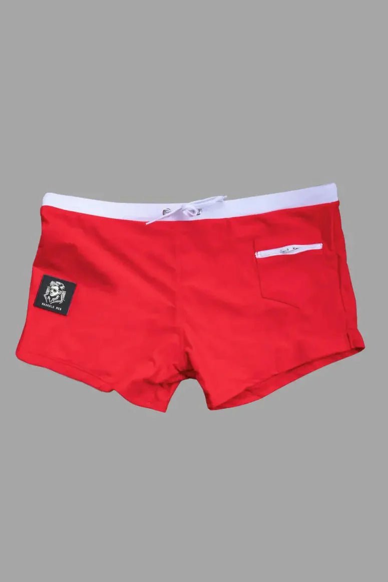 Derek Chase. Club Shorts with Pocket. Red + White - MSH259 - Y2 - Maskulo US NY FL