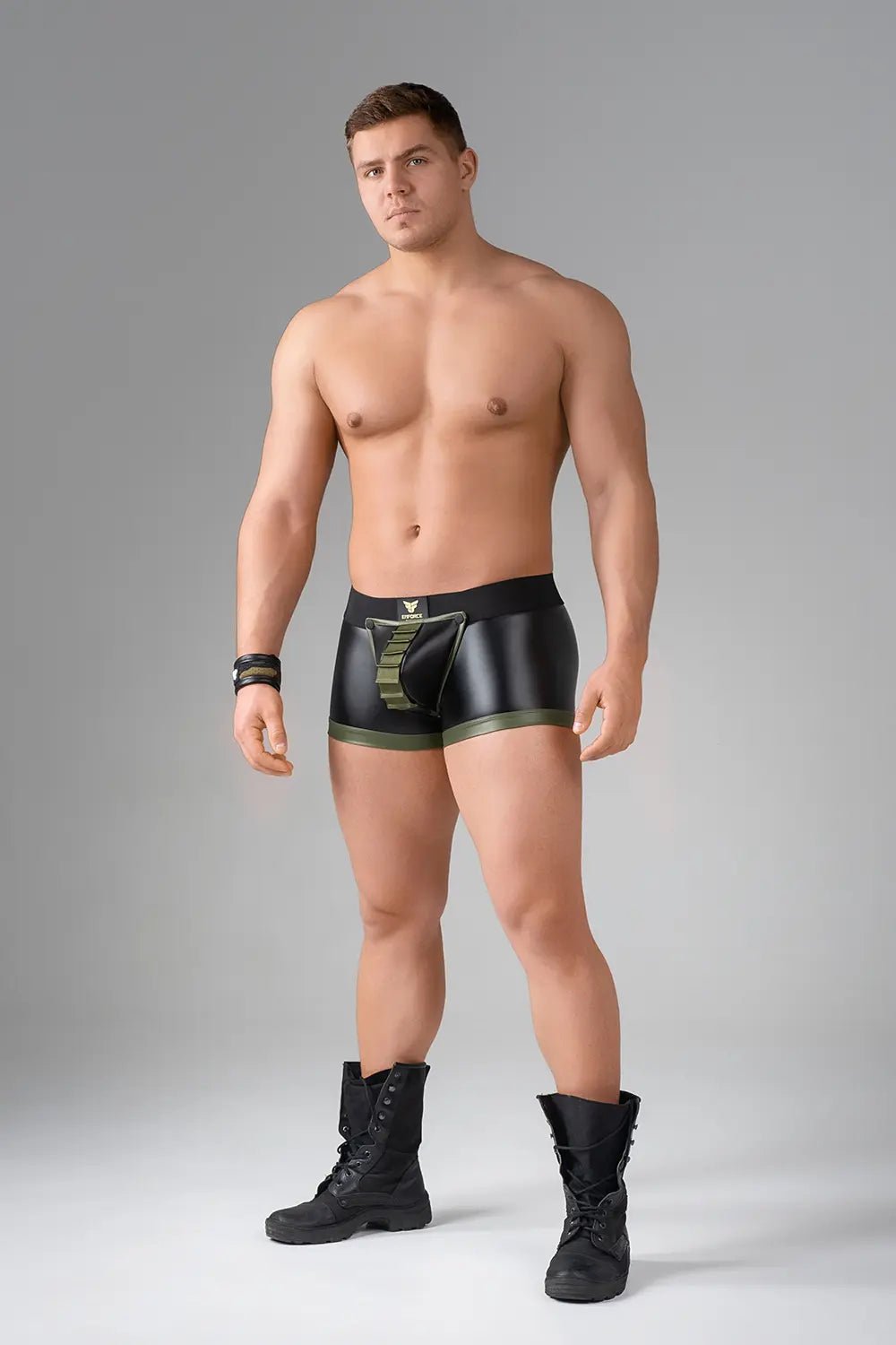 EnForce. Shot Belt Codpiece Trunk shorts. Regular Rear - MTR145-Y1 - Maskulo US NY FL