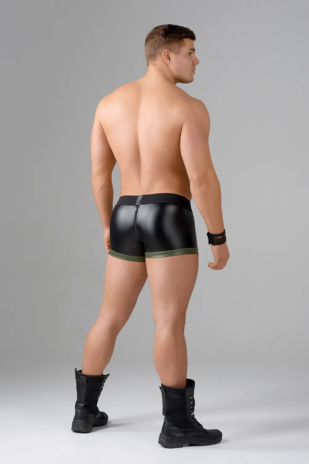 EnForce. Shot Belt Codpiece Trunks. Zipped Rear - MTR106-Y1 - Maskulo US NY FL