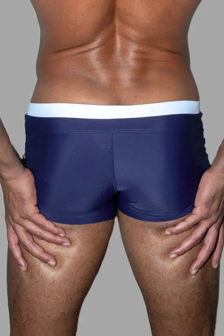 Evan Chase. Club Shorts with Pocket. Blue + White - MSH258 - Y2 - Maskulo US NY FL