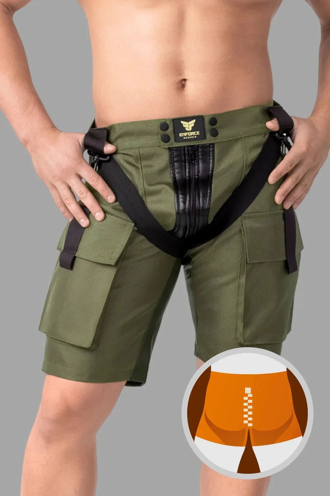 Hawk Enforce Zip Shorts - MSH107 - Y1 - Maskulo US NY FL