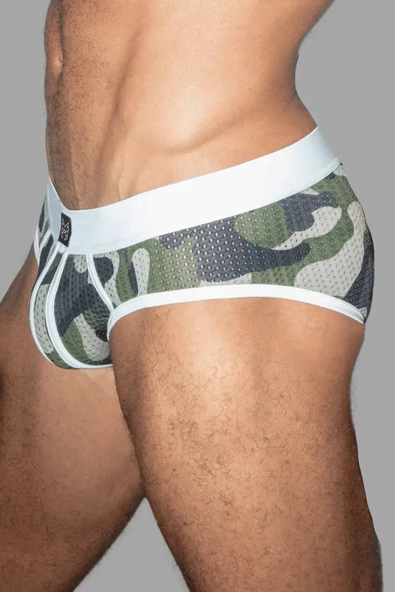 Ian Steelguard Mesh Briefs. Camouflage + White - MBR186 - Y2 - Maskulo US NY FL