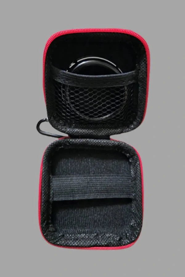 Jax Wanderlust. Mini Zip - Case with Carabiner. Black + Red - MCS103 - YX - Maskulo US NY FL