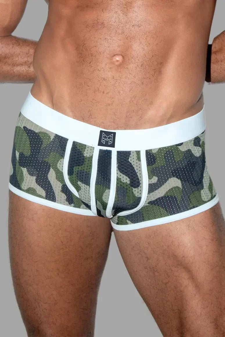 Jim Steelguard Mesh Trunks. Camouflage + White - MTR152 - Y2 - Maskulo US NY FL
