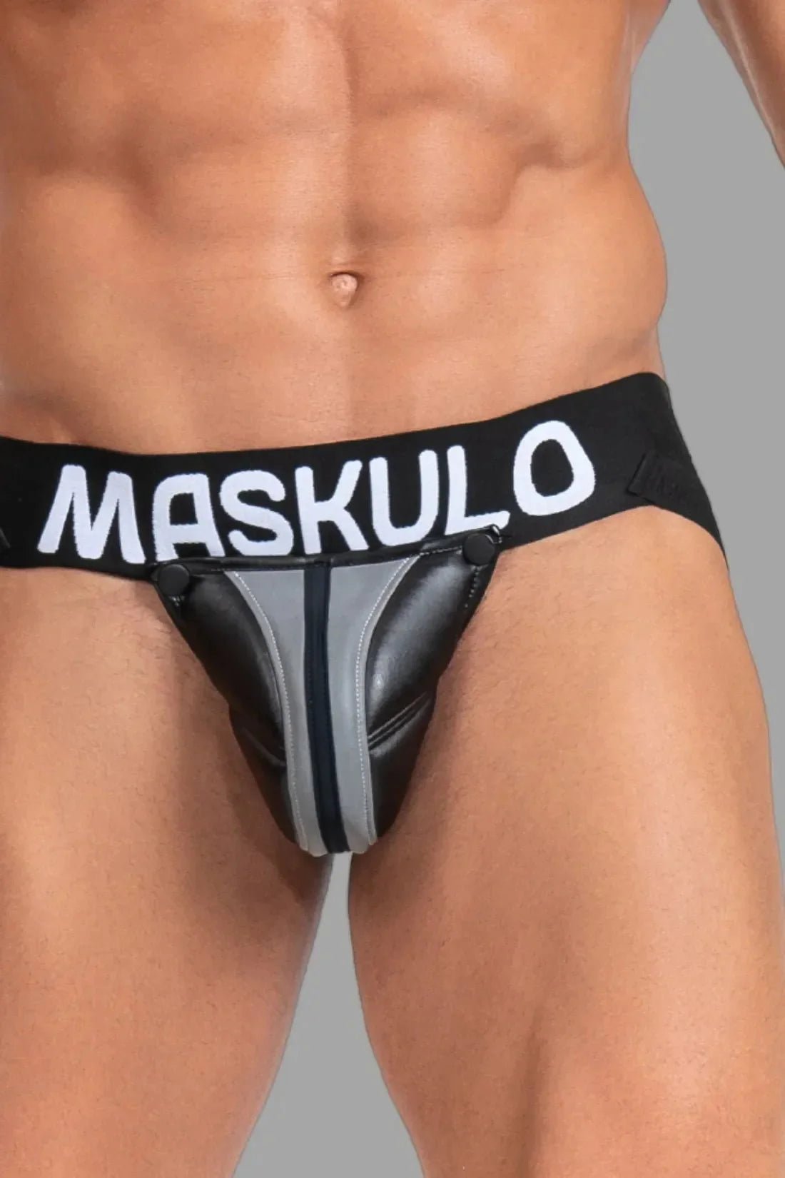 Jock 'Big Bulge'. Black and Grey Reflective Light - MJS147 - Y4 - Maskulo US NY FL