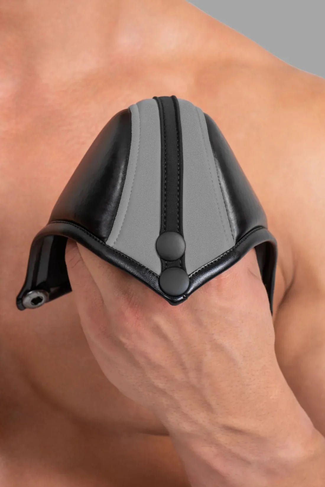 Jock with Plastic Fasteners. Black and Grey Reflective Light - MJS158 - Y4 - Maskulo US NY FL