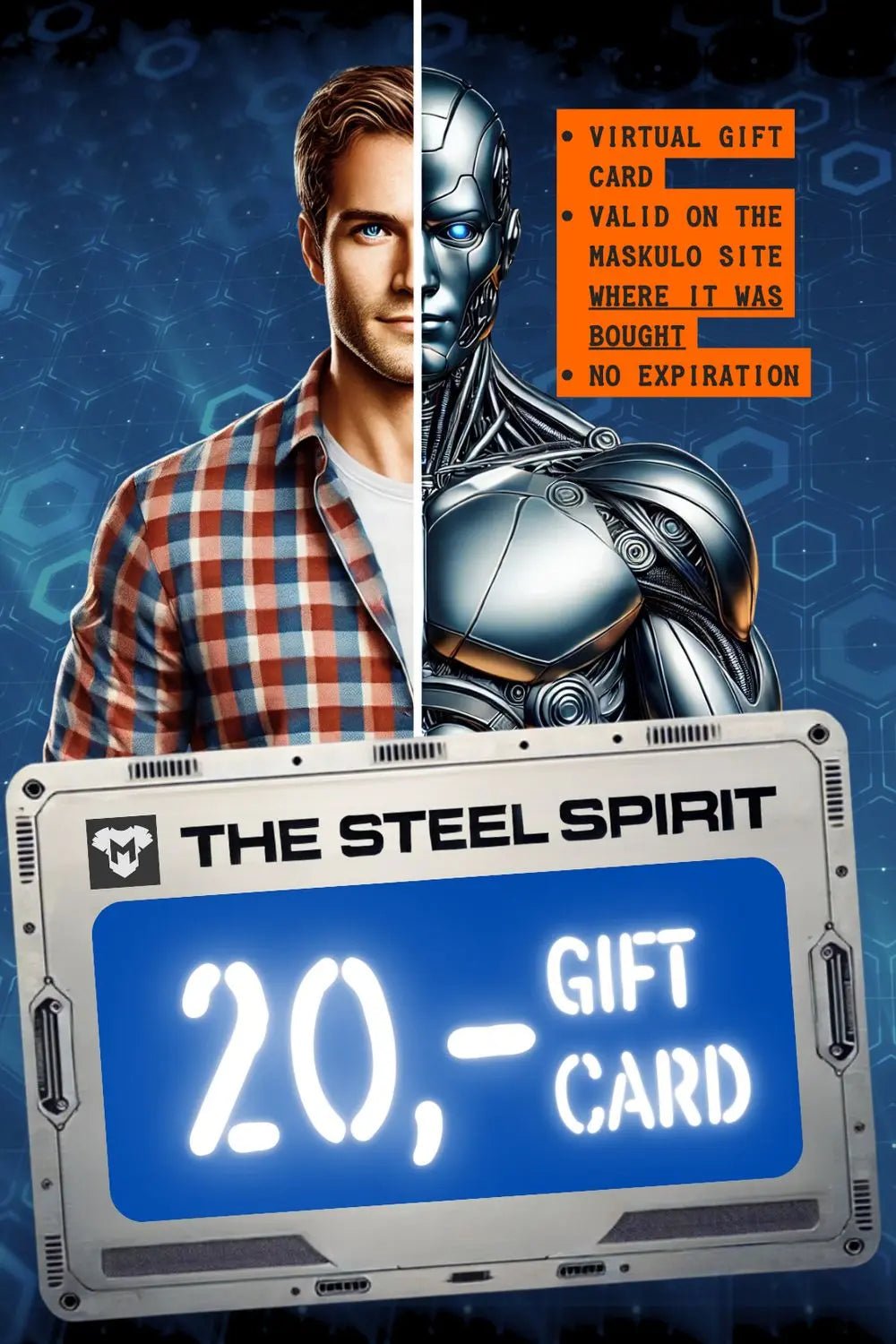 Maskulo US Gift Card "The Steel Spirit" - MGC102-Y1 - Maskulo US NY FL