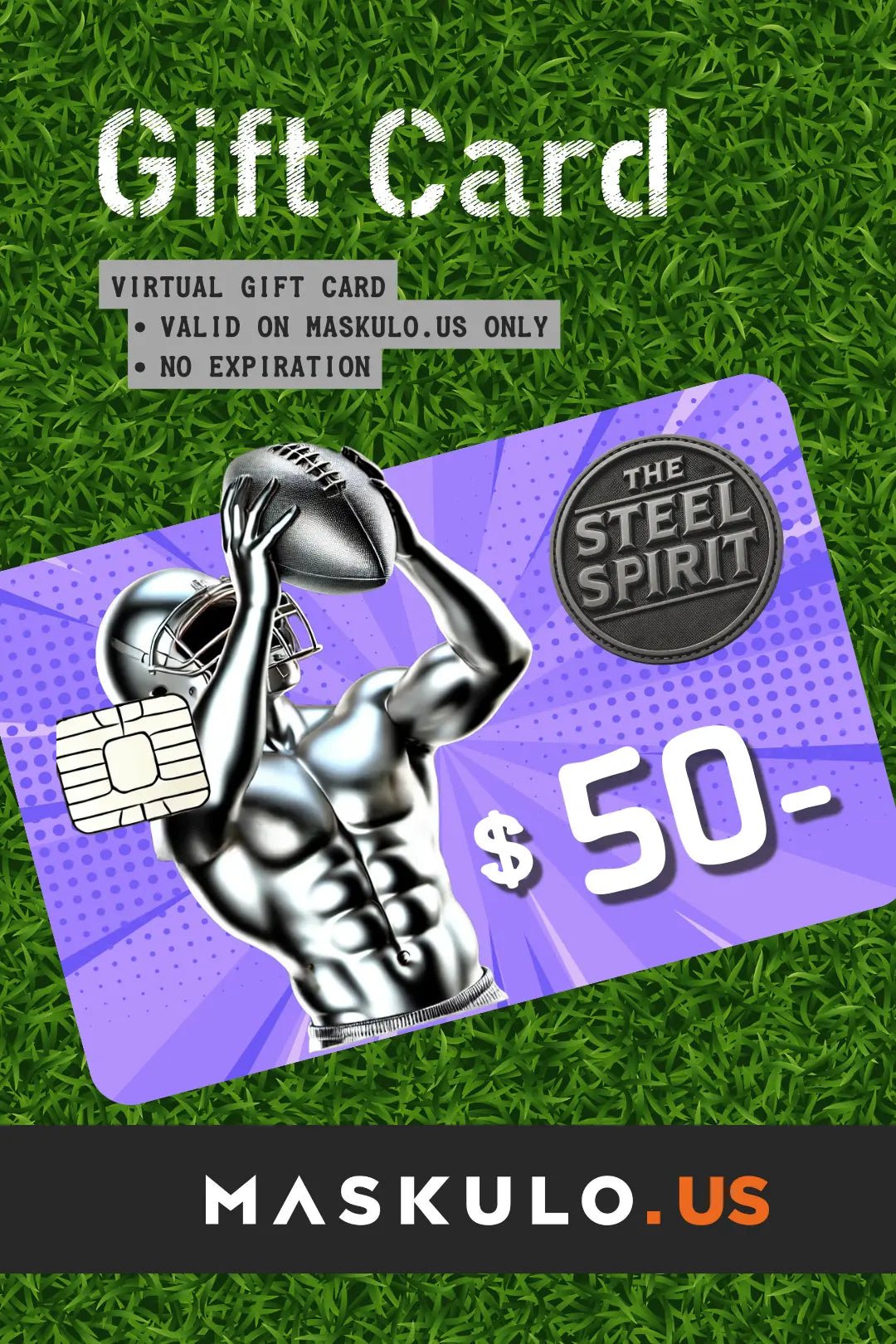 Maskulo US Gift Card "The Steel Spirit" - MGC102-Y1 - Maskulo US NY FL