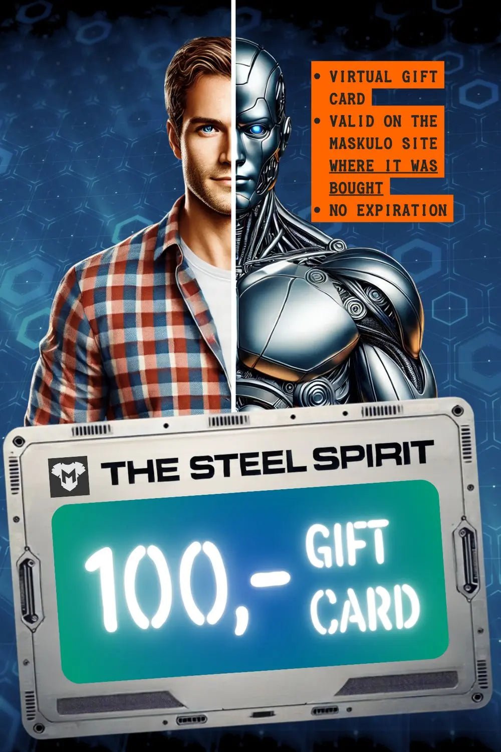 Maskulo US Gift Card "The Steel Spirit" - MGC102-Y3 - Maskulo US NY FL