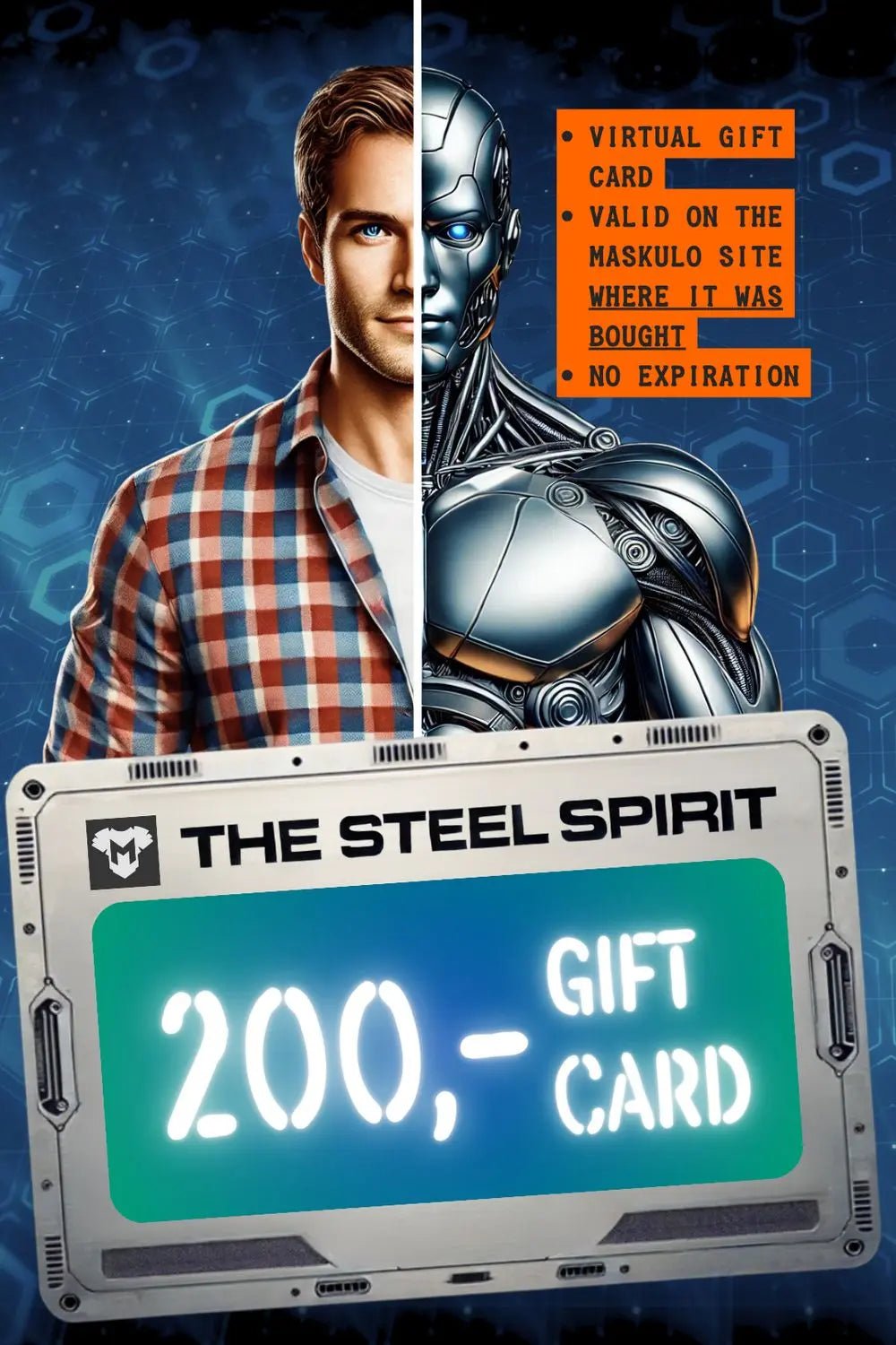 Maskulo US Gift Card "The Steel Spirit" - MGC102-Y4 - Maskulo US NY FL