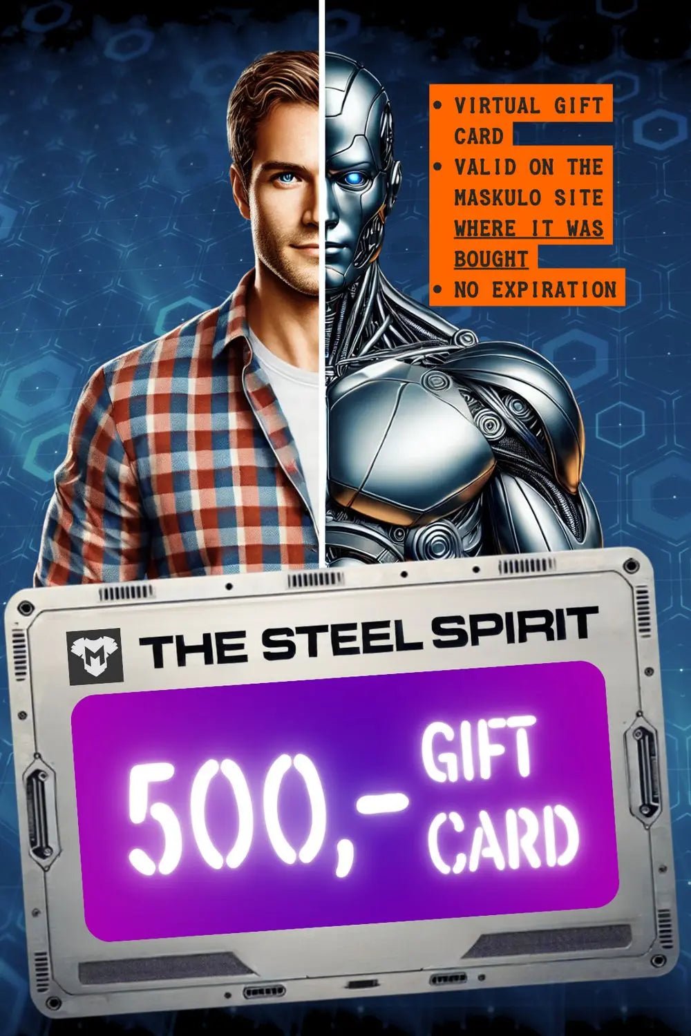 Maskulo US Gift Card "The Steel Spirit" - MGC102-Y5 - Maskulo US NY FL