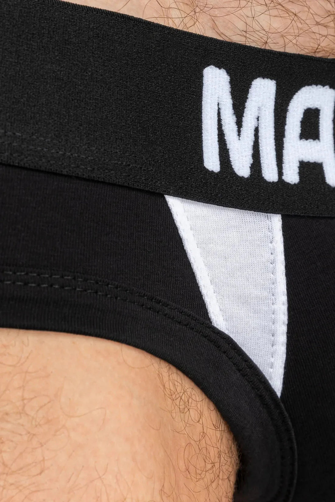 CAPTAIN - A Briefs with O - Inside - POUCH. Black and White - Maskulo - MBR143 - Y3 - Maskulo Global (EU) Store